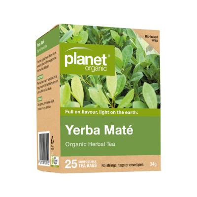 Planet Organic Organic Herbal Tea Yerba Mate x 25 Tea Bags